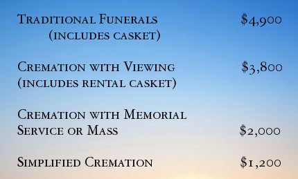 Funeral and Cremation Pricing